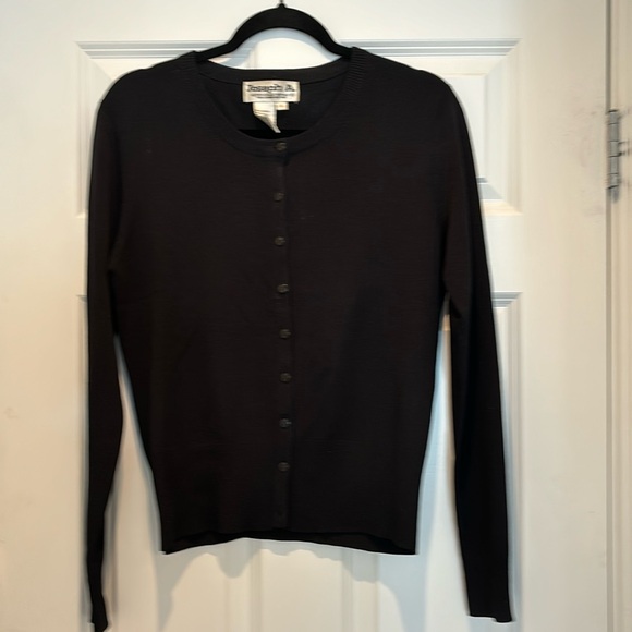 Joseph A black knit cardigan sweater - Picture 1 of 5